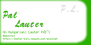 pal lauter business card